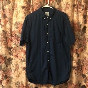 True Craft Button Down Shirt Dark Blue Large